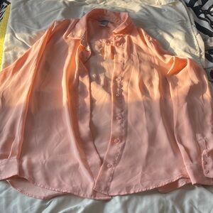 Pink Button-Up Blouse